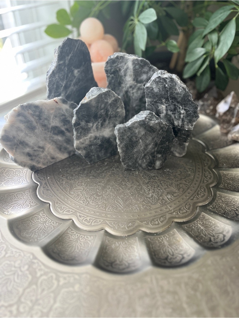 Black quartz cut base freeform
